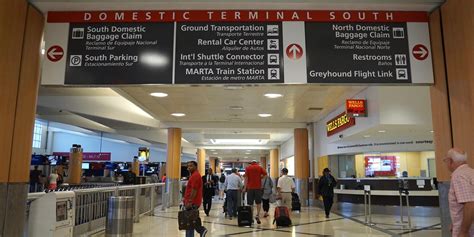 transit atlanta terminal change domestic  international  bags