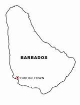 Barbados Map Coloring sketch template