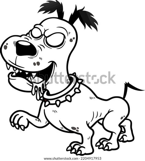zombie dog coloring page kids stock illustration  shutterstock