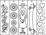 Mother Bookmarks Mothers Printables Printable Color Coloring Print Pages Kids Bookmark Card Cards Worksheets Teacher Crafts Template Activities Activity Printablee sketch template
