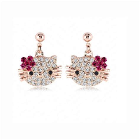 Mieehoo 100 Store Newest Hello Kitty Earrings With Cute
