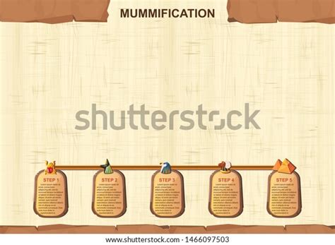 Ancient Egypt Papyrus Frame Border Time Stock Vector
