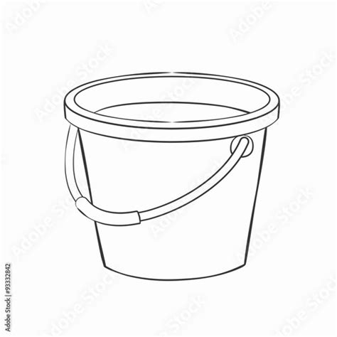 bucket outline stock image  royalty  vector files  fotolia