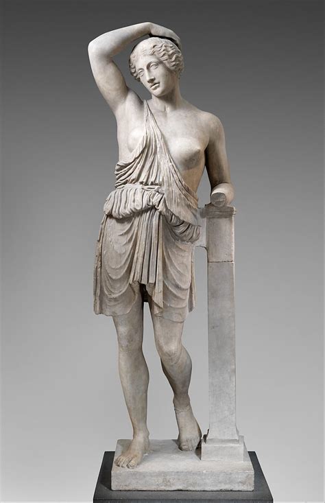 marble statue   wounded amazon roman imperial  metropolitan museum  art