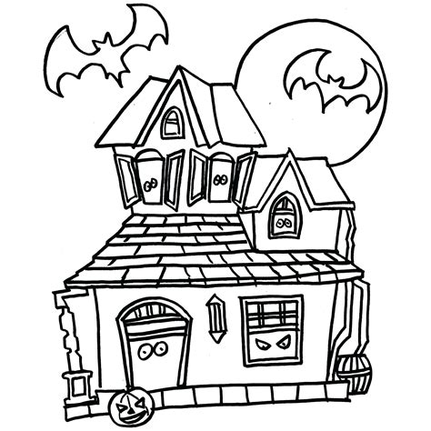 simple haunted house drawing    clipartmag
