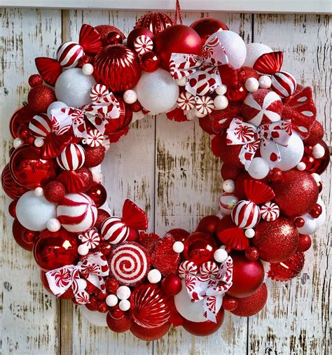 large peppermint candy ornaments