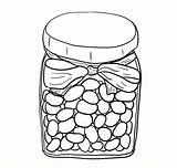 Bean Coloring Jelly Jar Beans Drawing Coffee Pages Empty Baked Getdrawings Mr Fish Getcolorings Printable sketch template