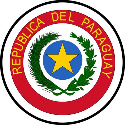 Mapa Y Bandera Y Escudo De Paraguay Para Dibujar Pintar