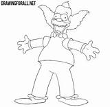 Clown Krusty Drawingforall Ayvazyan Stepan sketch template