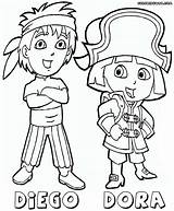 Diego Dora Coloring Pages Colorings sketch template