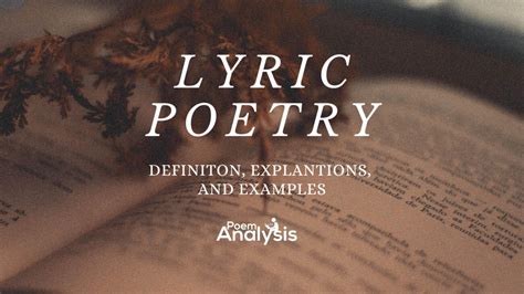 lyric poem definition  examples poem analysis