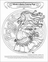 Coloring Pages Pagan Brigid Wiccan Imbolc Printable Goddess Color Printables Book Goddesses Copyright Colouring Sheets Martin Birth Doula Wordpress Unassisted sketch template