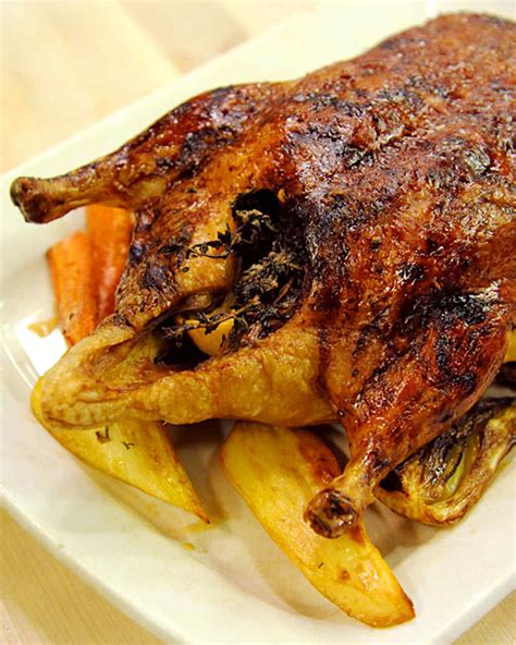 slow roasted balsamic glazed duck recipe and video martha
