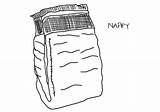 Diaper sketch template