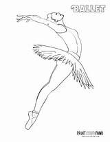 Coloring Ballerina Pages Printable Ballet Beautiful Ballerinas Some Dancers Print Tutu Skirts Wearing Larger Below Version Any Click sketch template