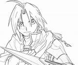 Edward Elric Fullmetal Alchemist Weapon Armaduras Lineart sketch template