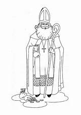 Nikolaus St Kleurplaat Nicolas Saint Nicholas Coloring Coloriage Sinterklaas Ausmalbilder Bilde Fargelegge Sankt Ausmalbild Ausmalen Schoolplaten Zum Bischof Von Basteln sketch template