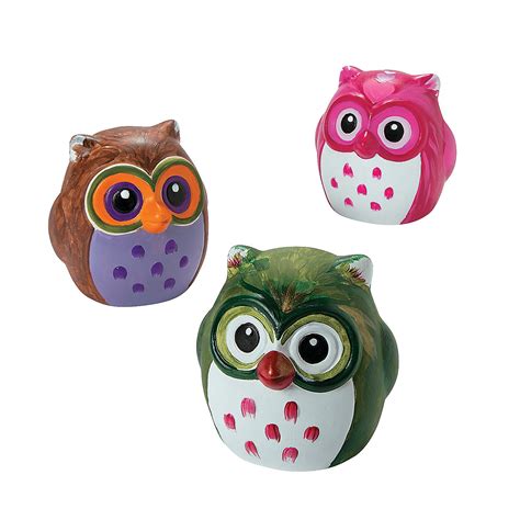 diy ceramic owls oriental trading