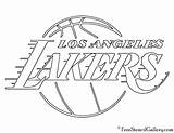 Lakers Logo Nba Angeles Stencil Los Coloring Drawing Pages Pumpkin Carving Dodgers Freestencilgallery sketch template