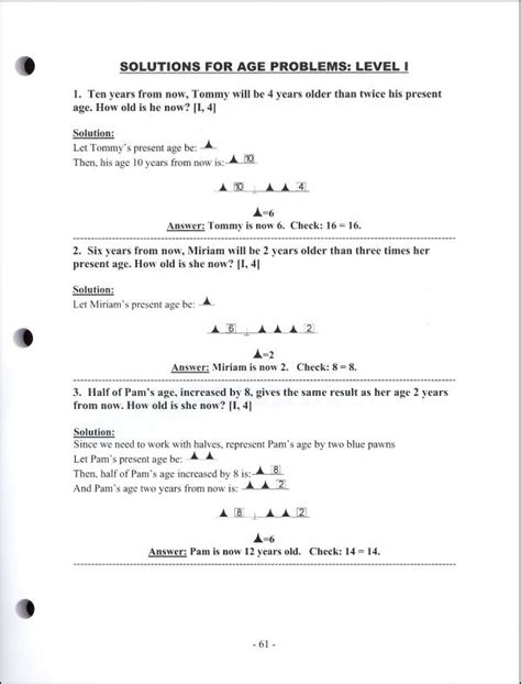 hands  equations worksheets