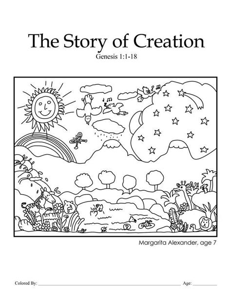 god created  earth coloring pages
