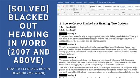 rid  annoying blacked  number  heading  ms word document pc  mac