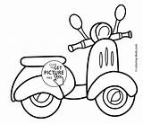 Transportation Coloring Scooter Pages Drawing Kids Colouring Toddlers Printable Easy Drawings Sheets Kleurplaten Color Para Book Preschool Getdrawings Google Books sketch template