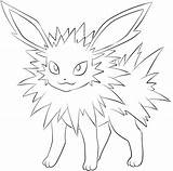 Coloring Pokemon Pages Eevee Evolutions Jolteon Library Clipart sketch template