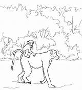 Baboon Coloring Moms Walking Baby Pages Coloringbay sketch template