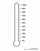 Thermometer Fundraising sketch template