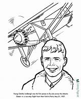 Coloring Pages Charles Lindbergh History American Spirit Kids St Louis Amelia Earhart Print Sheets Colouring Printables Printable Drawing Color Usa sketch template