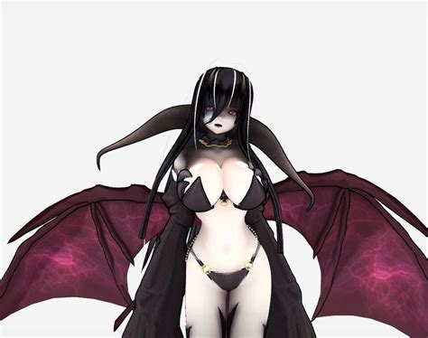 rigged demon girl vampire anime 3d model t pose rigged