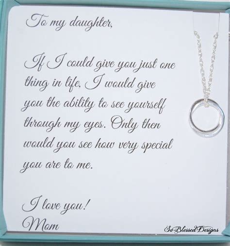 ts for daughter from mom daughter necklace to daughter from mom daughters poem birthday