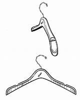 Hanger Drawing Clothes sketch template