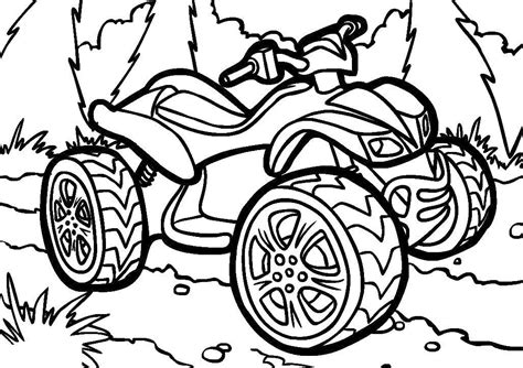 coloring pages wheeler atv  raptor print bike wheelers polaris dirt