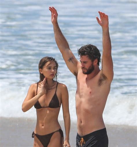 Liam Hemsworth S Model Girlfriend Gabriella Brooks Beams