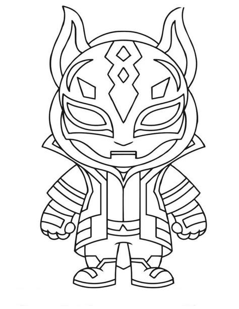fortnite mask coloring page