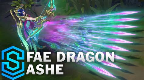 fae dragon ashe skin spotlight league  legends youtube