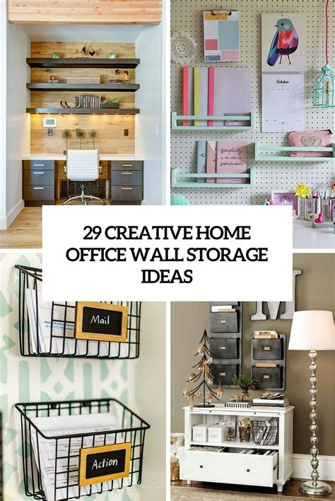 creative home office wall storage ideas shelterness
