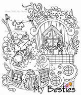 Town Flower Houses Coloring Garden Besties Mybestiesshop Pages sketch template