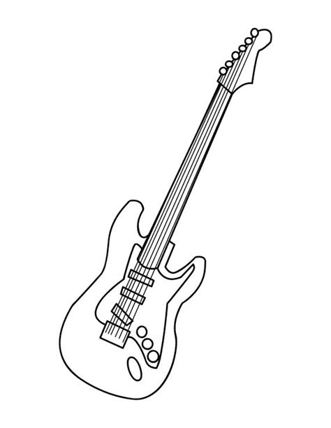 guitar coloring pages  coloring pages  kids guitar doodle