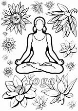 Coloriage Adulti Adults Malbuch Erwachsene Meditating Justcolor Keep sketch template
