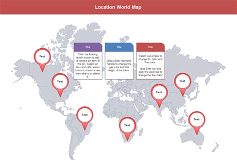 customizable world map  templates  location markers