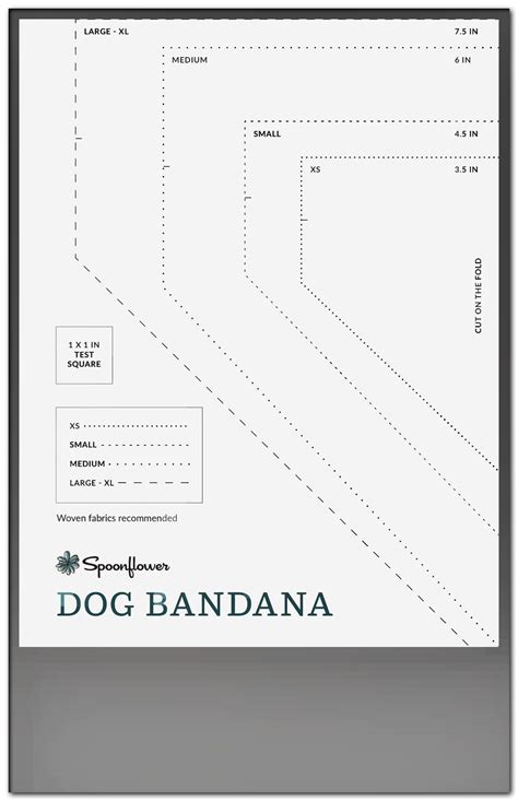 template printable dog bandana pattern
