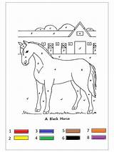 Color Animal Number Printable Preschool Coloring Numbers Worksheets Pages sketch template