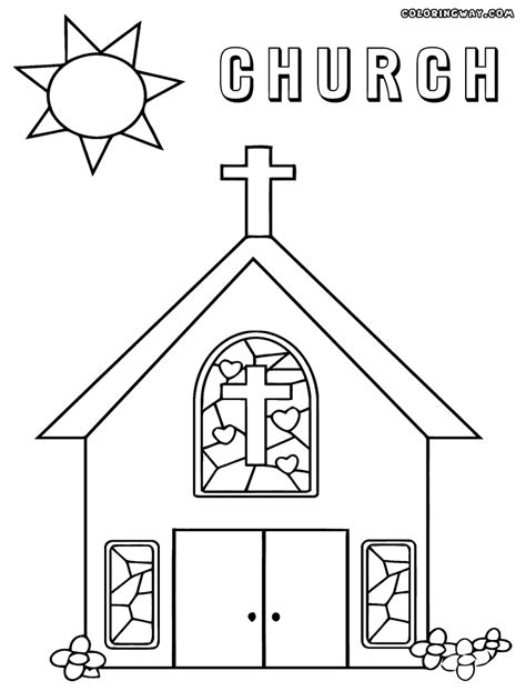 church coloring pages    print sketch coloring page