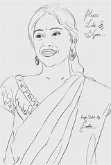 Actress Regina Cassandra Sketch Quick Sudha Coloring Draw Pages Color Videos sketch template