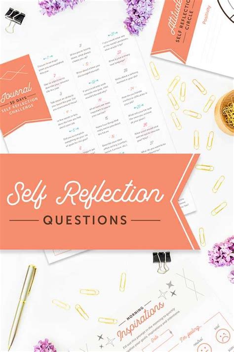 reflection questions activities  printables