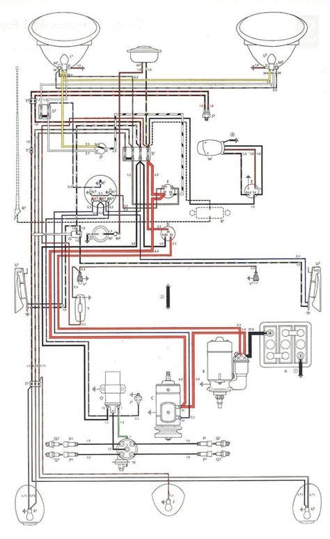 vw  beetle wiring diagram electrical system schematic