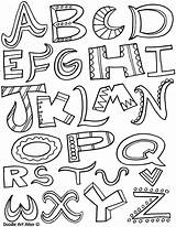 Doodle Alphabet sketch template
